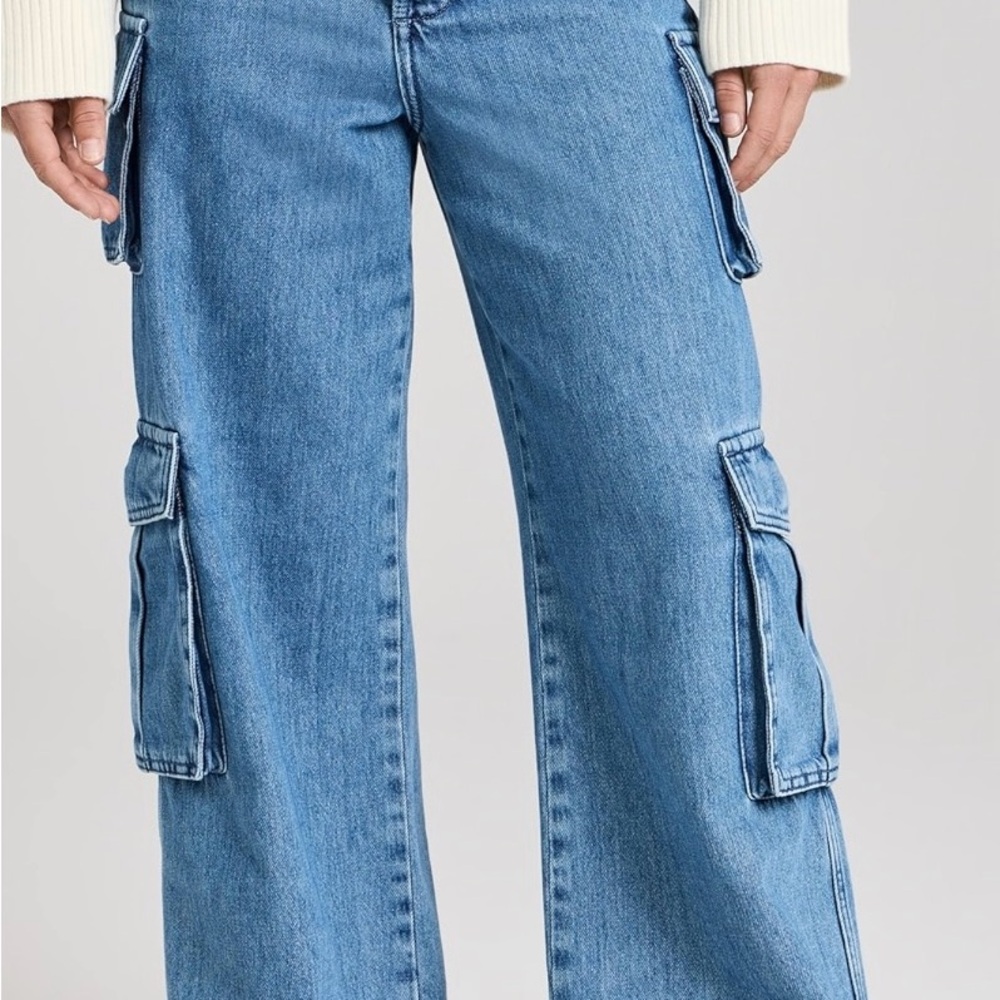 Women's Blue Cargo Jeans